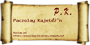 Paczolay Kajetán névjegykártya
